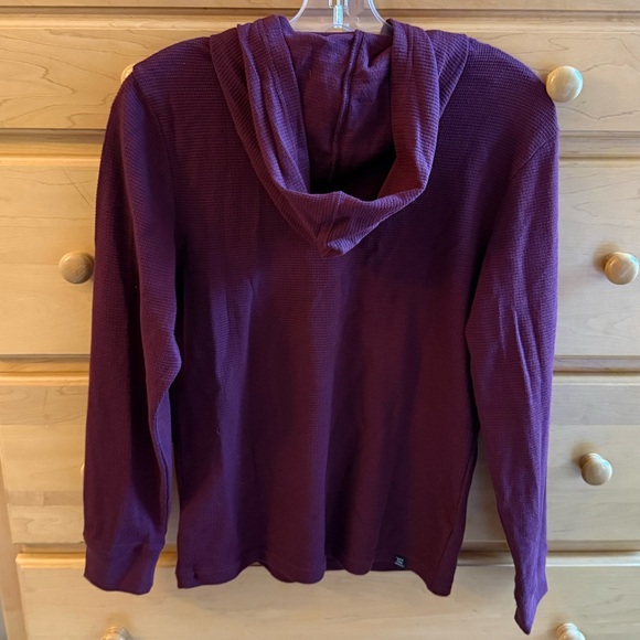 ⭐️ Vans Womens Long Sleeve waffle knit Top Maroon Hoodie - Picture 2 of 4